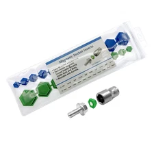 ZKTOOL 21Pcs Magnetic Socket Inserts Tool Set SAE and Metric 8-19mm 5/16"-7/8"