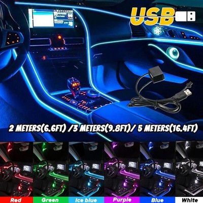 16.4FT Strip Light LED Auto Car Interior Atmosphere Wire Decor Lamp Accessories