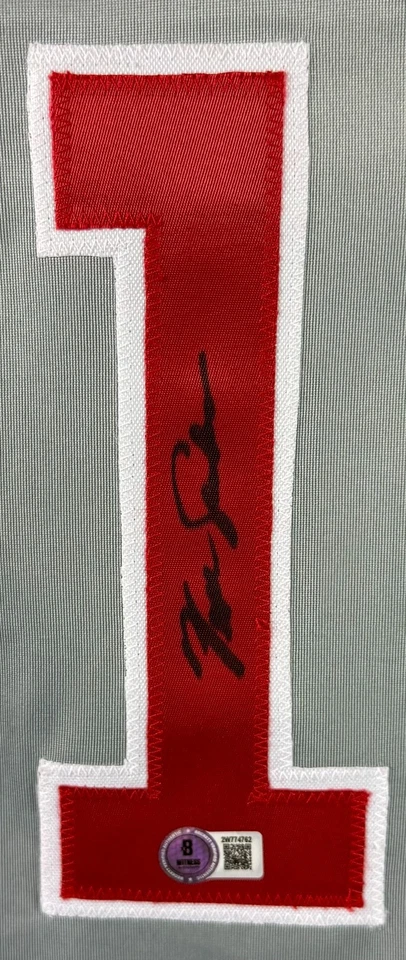 Fergie Jenkins autographed signed jersey MLB Chicago Cubs BAS Texas Rangers - Image 2 of 3