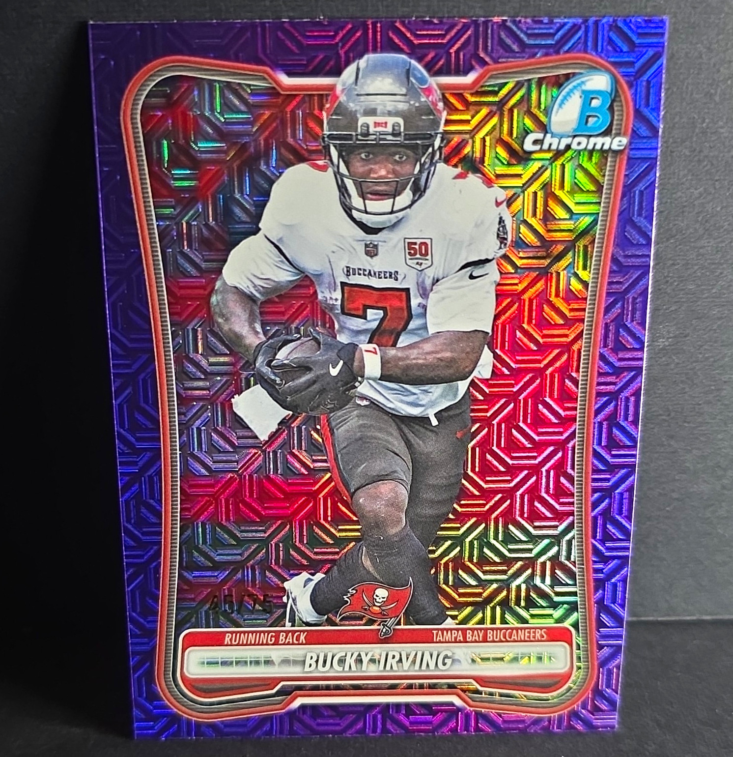 🔥 BUCKY IRVING /75 🔥 TOPPS 2026 BOWMAN CHROME U PURPLE MOJO BUCCANEERS FAN