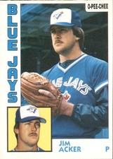 1984 O-Pee-Chee - Jim Acker Toronto Blue Jays Rookie RC Card #359. rookie card picture