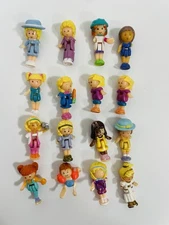 DAMAGED Vtg Polly Pocket Figure Lot Bluebird Girl Dolls Mini 1980s 1990s Compact