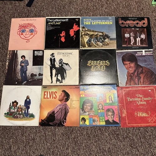 Fleetwood Mac Rumours Presley 2nd Cat America Hits Joel Beatles Poster 13 Lp Lot