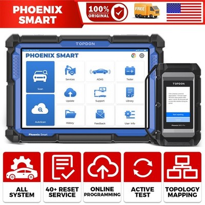 2026TOPDON Phoenix Smart 200+ Car Brands ECU Online Programmer Diagnostic Tablet