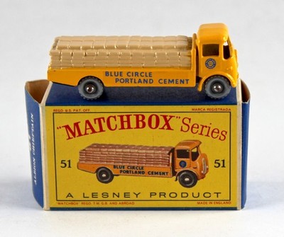 Matchbox RW 51A Albion Chieftan gelb rare SILBERNE Räder 9mm x 20 top in ''D'' Box