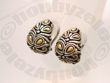 John Hardy Vintage Padi Sterling and 18K Earrings