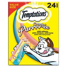 Temptations Creamy Puree Variety Pack of Squeezable Cat Treats, 0.42 oz. Tube...