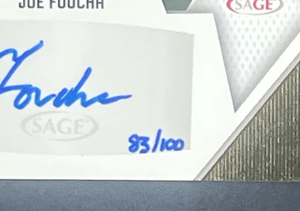 2023 SAGE Low Series Auto Gold /100 Joe Foucha #A-JF Auto - Image 3 of 3