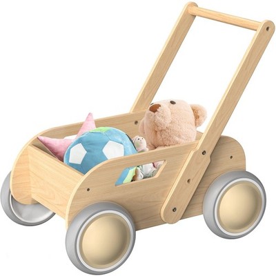 Caminador De Madera Para Bebe Con Velocidad Ajustable Y Centro De Actividad