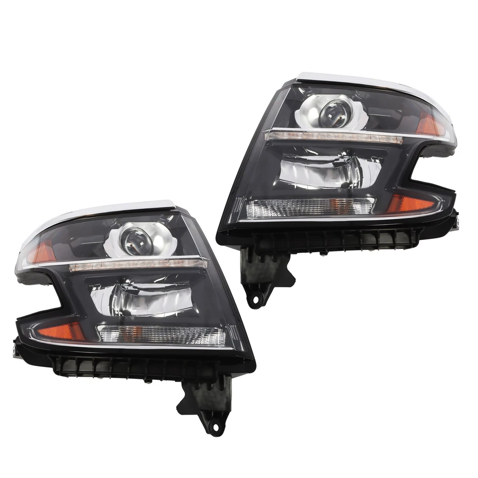 Pair HID Headlight For 2015-2020 Chevy Tahoe/Suburban w/ Bulb&Ballast Left+Right — 第 2/4 张图片