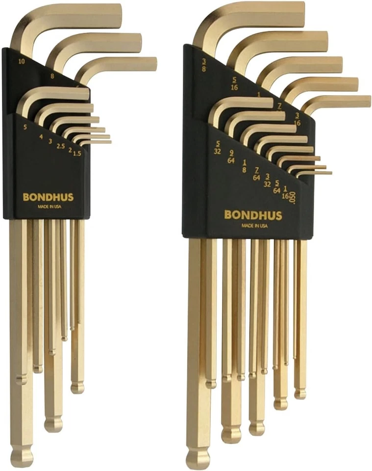 Inch/Metric Ball End L-Wrench Double Pack - GoldGuard Plated - Image 3 of 4