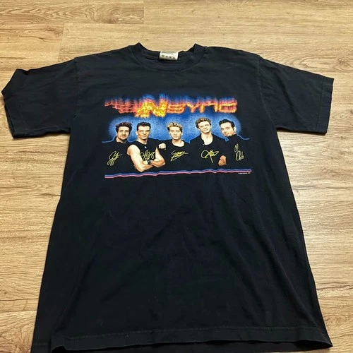 Vtg NSYNC 90s Boy Band T Shirt Sz Medium *rare* double sided 1990s vintage concert t-shirt, vintage, size M, single stitch, B+ condition
