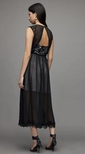 Image of AllSaints Black Dress Size UK10, RRP £259, Brand New 