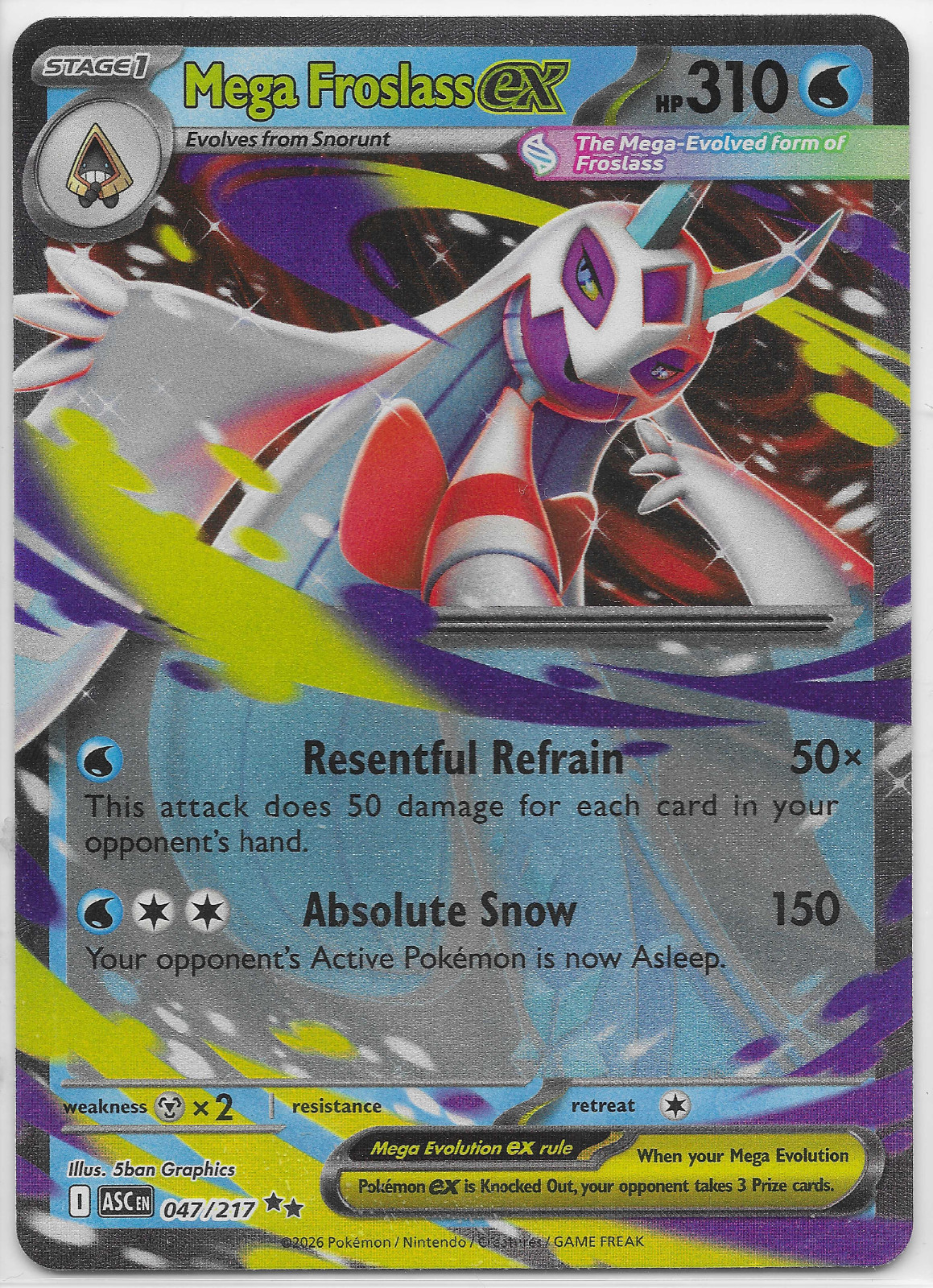 Mega Froslass ex 047/217 Me: Ascended Heroes Holo