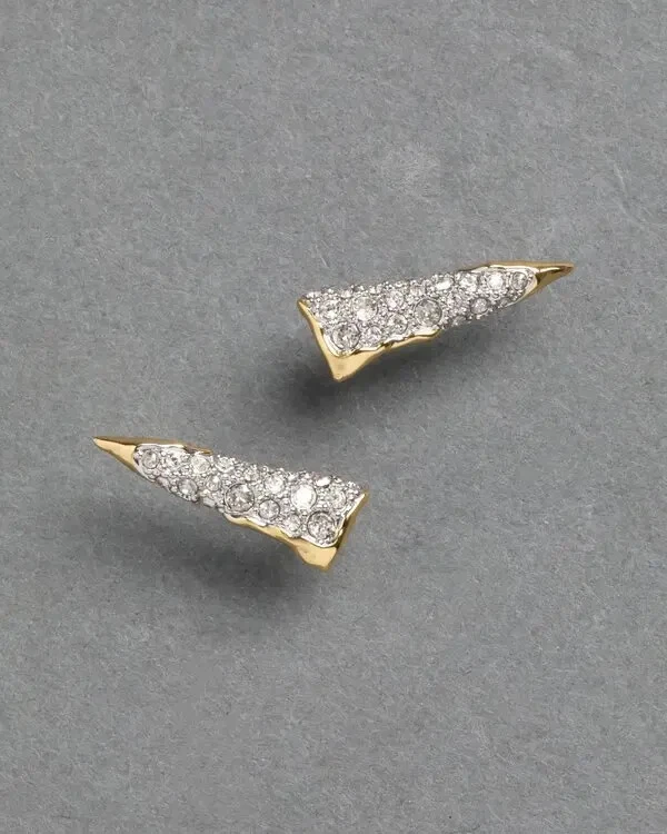 Aretes Alexis Bittar Solanales Cristal Chapado en Oro 14K Lanza Foto 3 de 4