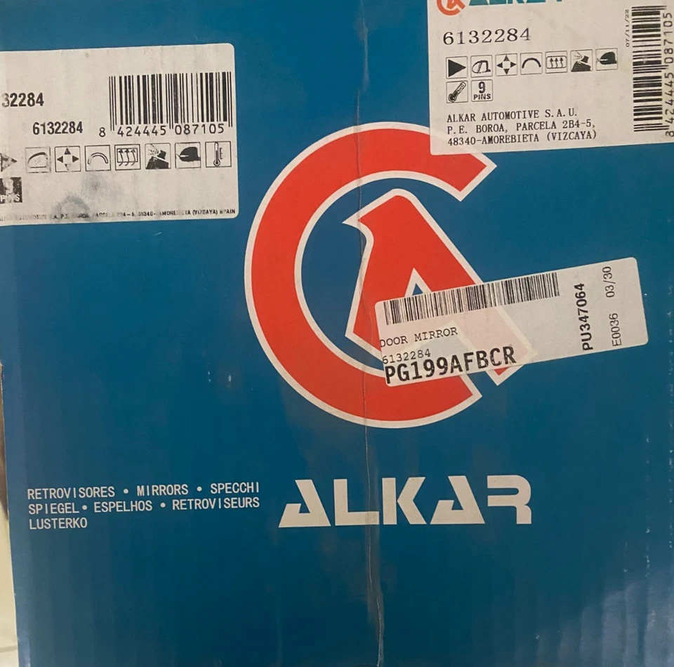 FITS PEUGEOT 207 06-13 DRIVERS SIDE ELECTRIC DOOR MIRROR PRIMED BRAND NEW - Image 3 of 4