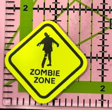 Funny Warning Sticker: ZOMBIE ZONE - Vinyl Decal Sticker BOMB Z Area 51