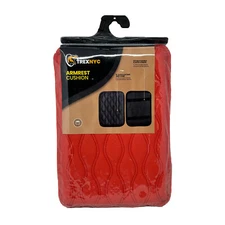 TrexNYC Armrest Cushion, Center Console Cover for Car, Truck, SUV, Red