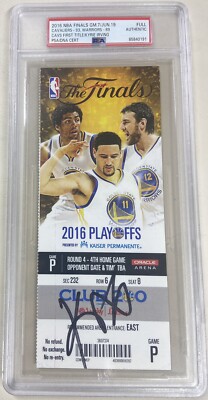 Kyrie Irving Signed Auto 2016 NBA Finals Game The Shot Ticket