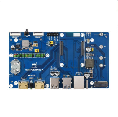 Raspberry Pi Compute Module 5 IO Board With PoE Feature, For All Variants Of CM5
