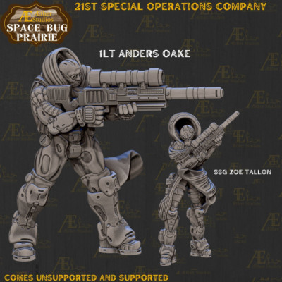Aether Studios S.O Company X2 Space Bug Prairie stargrave 28mm 