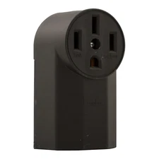 Cooper Wiring 1212 Plastic Angle 4Wire outlet, Black