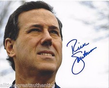 2016 REPUBLICAN PRESIDENTIAL CANDIDATE RICK SANTORUM HAND SIGNED 8X10 PHOTO COA