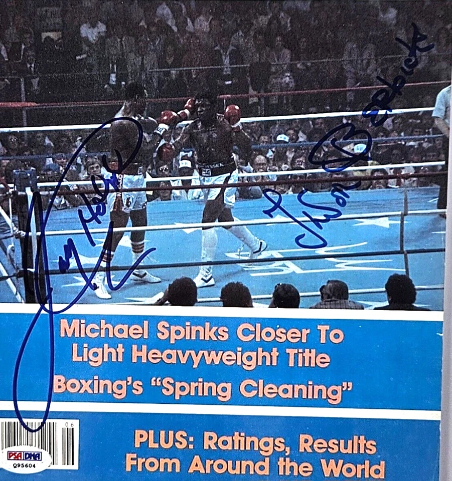 Larry Holmes & Trevor Berbick Signed 1981 Boxing Digest Cover with PSA/DNA COA - Image 4 of 4