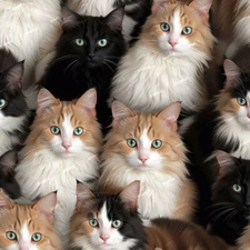 Cat Painting - 18"x46" Hydrographic Film Hydro Dipping Dip Water Transfer