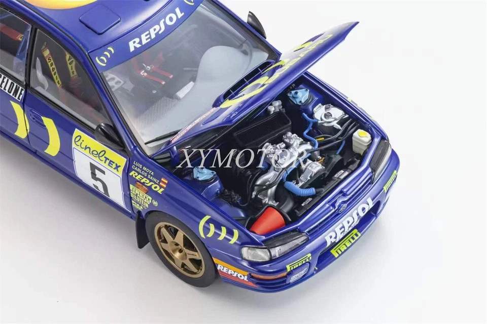 Kyosho 1: 18 斯巴鲁 Impreza 5# 1995 蒙特卡洛压铸模型汽车礼品展示 — 第 4/4 张图片