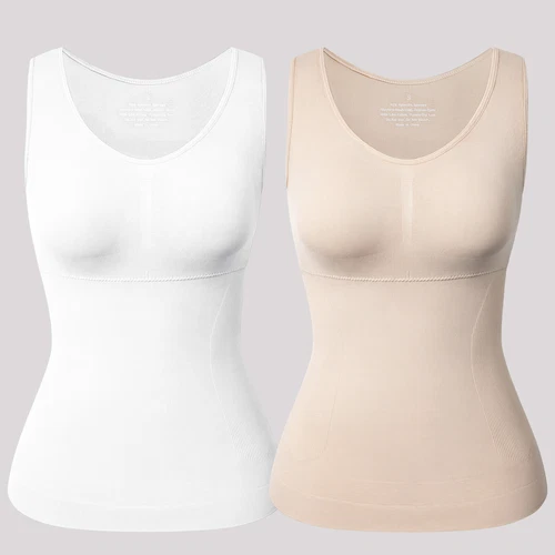 Woimen Tummy Control Slimming Compression Vests Shaping Tank Tops Padded Cami UK - Picture 21 of 21