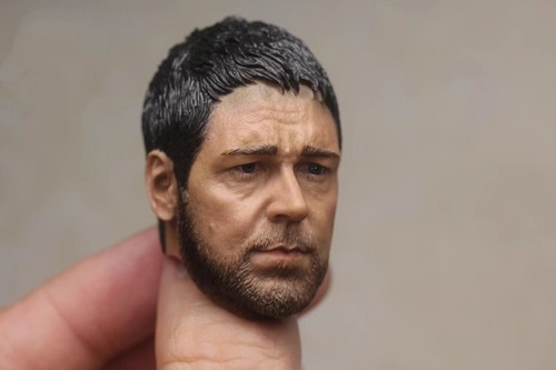 1:6 Russell Ira Crowe Gladiator Head Carved For 12 '' Male Soldie Figure Body - Picture 16 of 23
