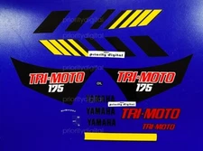 1982 82' yamaha YT175  Decals Tri-Moto Stickers Trike graphics 13pc yt 175