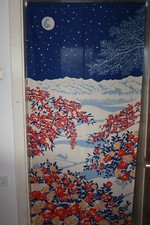 Noren aus Japan 85cmx175 cm Türvorhang Jahreszeit in Japan Winter 日本の四季 冬 暖簾　のれん