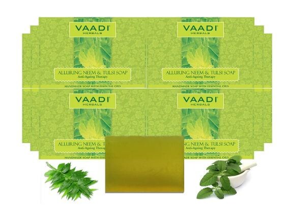 Verführerische Neem-Tulsi Seife mit Vitamin E & Teebaumöl (75 g x pro Seife)