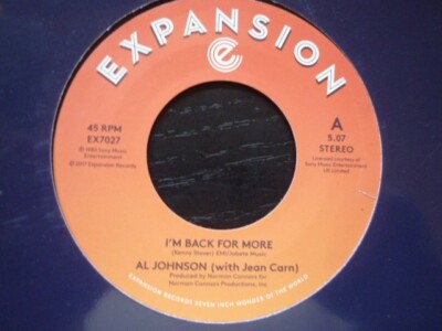 al johnson im back for more/second wind expansion  uk  re issue soul 45