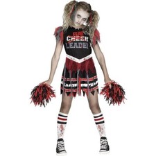 Fun World Kids' Zombie Fearleader Costume , Large 12 - 14 , Red