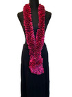 Ob.D.  Handmade, Hand Knit Sparkling Red Ruffle Scarf w/shadow — photo 7