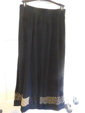 KORET LADIES SKIRT, 22W, LONG BLACK, EXC COND.