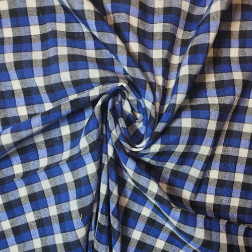 Premium 100% Cotton Gingham 1/8" Khadi Soft Linen Handloom Fabric 36" By Meter - Picture 38 of 80