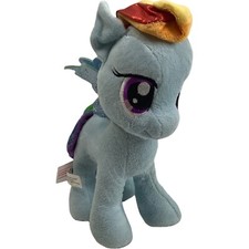 Pegasus Pony 11" Plush My Little Pony Rainbow Dash Blue Toy Aurora World USA