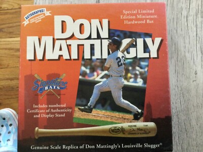 Limited Edition Don Mattingly Signature Miniature Bat Card #03318 | eBay