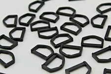 25mm Black Plastic Belt Loops D Rings Adjuster Buckles