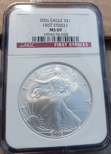 2006 American Silver Eagle NGC MS69 First Strike Red Label