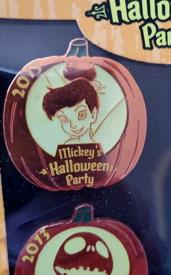 Disney Pin Mickey’s Halloween Party 2013 Calabaza Caja Juego de 4 Pines LE1000 NUEVO Foto 2 de 4