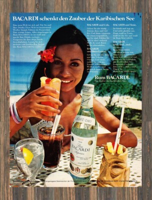 Bacardi - Reklame Werbeanzeige Original-Werbung 1970 (1)