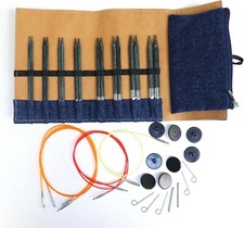 KnitPro Indigo Wood Interchangeable Needle Set 5" 13cm 