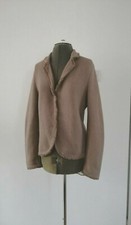 Fabiana Filippi Blazer Jacket Size14 Pure Cotton Woven Beige Causal Vintage