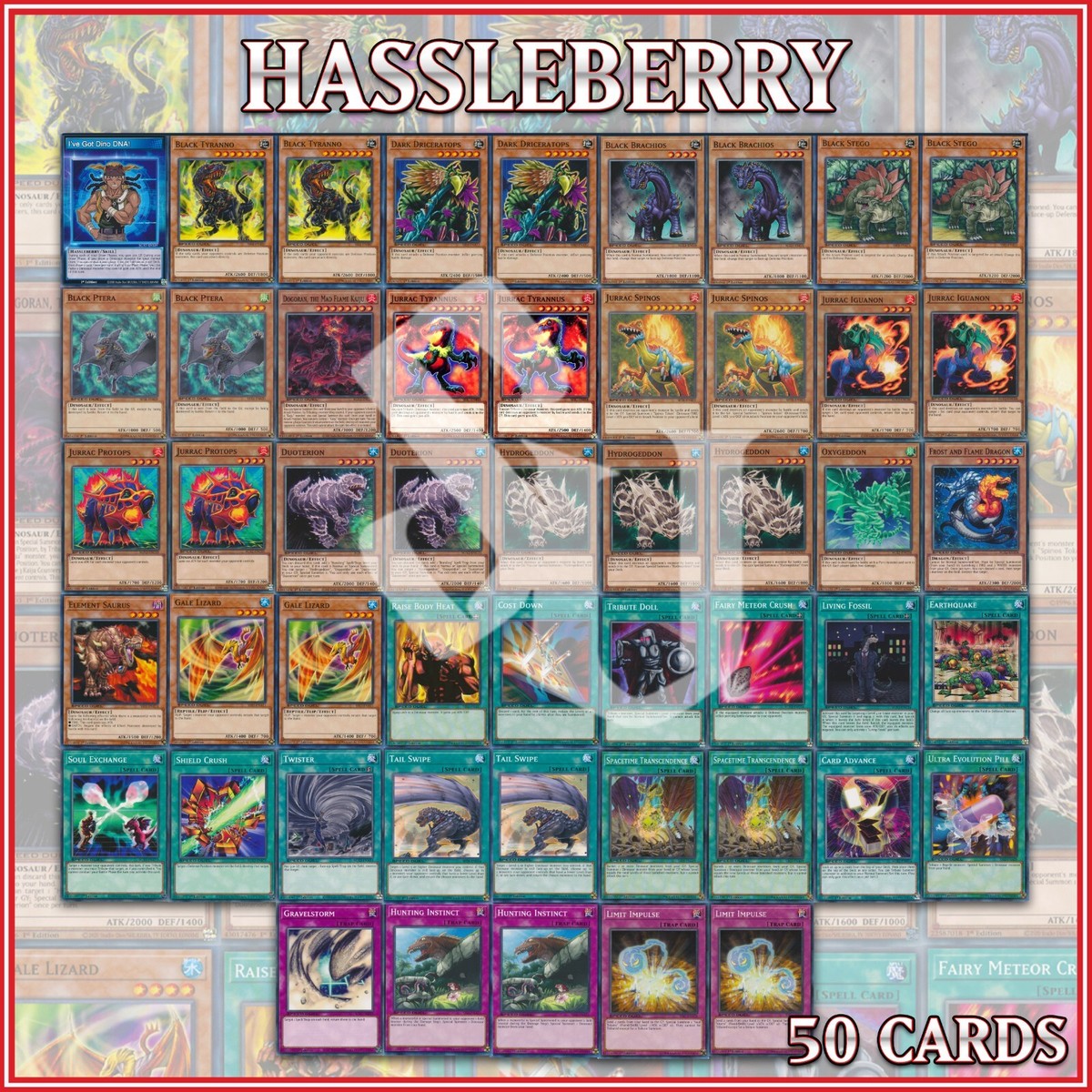TYRANNO HASSLEBERRY DECK 50 | Dogoran Evolution Pill Jurrac