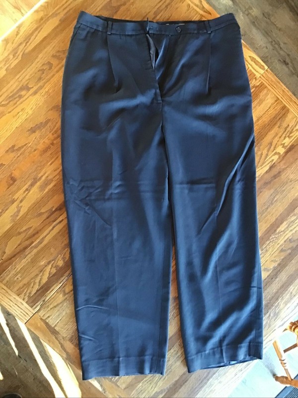 Eddie Bauer dress pants; Classic Trouser, black, size 18